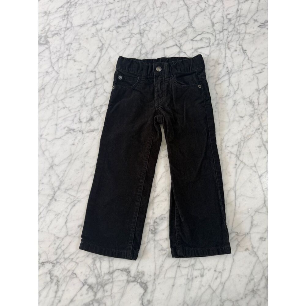 Gymboree 2T Wide Leg Black Corduroy Pants Adjustable Waist